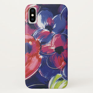 Coque Case-Mate Pour iPhone Fleurs Art Déco Vintage, Textile Floral de Tulipes