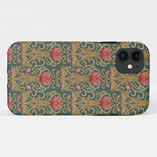 Coques Case-Mate iPhone Fleurs Art Nouveau (Dos (Horizontal))