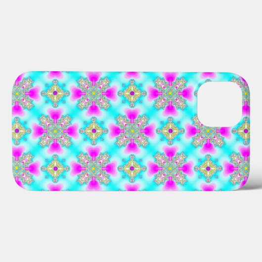 Coques Case-Mate iPhone Fleurs Artdeco dans le style rétro (Verso (horizontal))