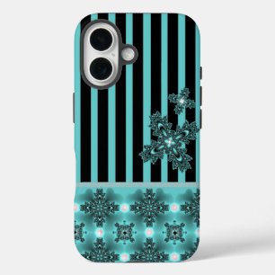 Coques iPhone 16 Fleurs Artdeco dans le style rétro