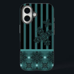 Coques iPhone 16 Fleurs Artdeco dans le style rétro<br><div class="desc">Artdeco Flowers in Retro Style,  digital imaginaire rainbowart by Krisi ArtKSZP >>> Plus de produits dans Store Category >>> Fleurs - Blumen > Fleurs Abstraites Artdeco Phone Boîtes</div>