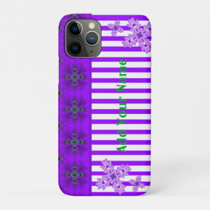 Case-Mate iPhone Case Fleurs Artdeco en style Rétro, Ajouter votre nom