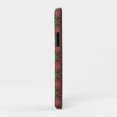 Coques Case-Mate iPhone Fleurs Artdeco en style Rétro, Ajouter votre nom (Dos/Droite)