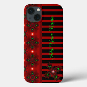 Case-Mate iPhone Case Fleurs Artdeco en style Rétro, Ajouter votre nom