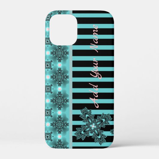 Coques Case-Mate iPhone Fleurs Artdeco en style Rétro, Ajouter votre nom (Verso)