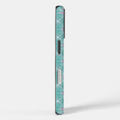 Coques Case-Mate iPhone Fleurs Artdeco en style rétro avec monogramme (Verso / Droite)