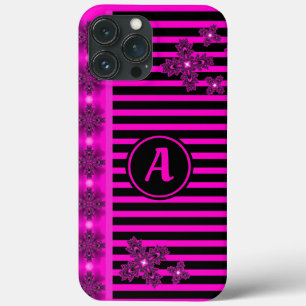 Case-Mate iPhone Case Fleurs Artdeco en style rétro avec monogramme