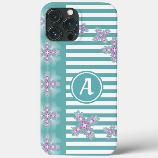 Coques Case-Mate iPhone Fleurs Artdeco en style rétro avec monogramme (Verso)