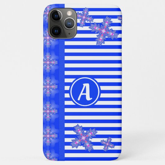 Coques Case-Mate iPhone Fleurs Artdeco en style rétro avec monogramme (Dos)