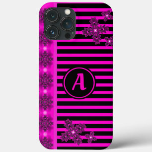 Case-Mate iPhone Case Fleurs Artdeco en style rétro avec monogramme