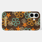 Coques Case-Mate iPhone Fleurs atomiques - Fleurs modernes du milieu du si (Verso (horizontal))
