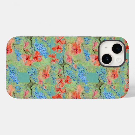 Coques Case-Mate iPhone Fleurs Balsam et Lobelia (Verso (horizontal))