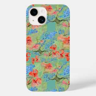 Coque Pour iPhone 14 Fleurs Balsam et Lobelia