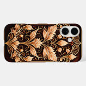Coques Case-Mate iPhone Fleurs baroques et bois Feuille (Verso (horizontal))