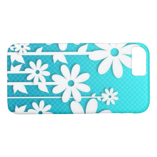 Coques Case-Mate iPhone Fleurs blanches (Dos (Horizontal))