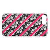 Coques Case-Mate iPhone Fleurs blanches blanches roses mignonnes rayures (Dos (Horizontal))
