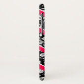 Coques Case-Mate iPhone Fleurs blanches blanches roses mignonnes rayures (Dos/Gauche)