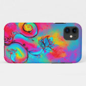 Coques Case-Mate iPhone FLEURS BLANCHES, Bleu Jaune Rose Bleu Swils (Dos (Horizontal))