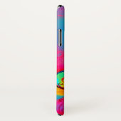 Coques Case-Mate iPhone FLEURS BLANCHES bleu rose (Dos/Droite)