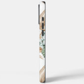 Coques Case-Mate iPhone Fleurs blanches bleues tropicales (Verso / Gauche)