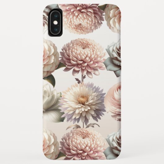 Coques Case-Mate iPhone Fleurs Blanches Crèmeuses Rose Pêche (Dos)