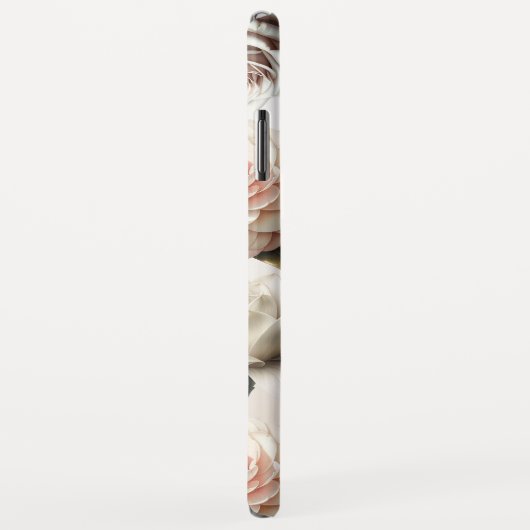 Coques Case-Mate iPhone Fleurs blanches crémeuses roses (Dos/Droite)