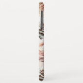 Coques Case-Mate iPhone Fleurs blanches crémeuses roses (Dos/Gauche)