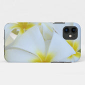Coques Case-Mate iPhone Fleurs blanches de Plumeria (Dos (Horizontal))
