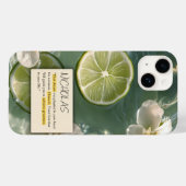 COQUES Case-Mate iPhone FLEURS BLANCHES ET CITRON DANS LA MER (Verso (horizontal))