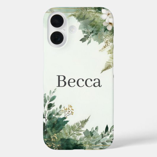 Coques Case-Mate iPhone Fleurs blanches et feuillage (Verso)