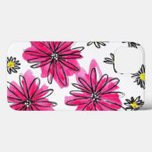 Coques Case-Mate iPhone Fleurs blanches et roses (Verso (horizontal))