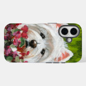 Coques Case-Mate iPhone Fleurs blanches et roses (Verso (horizontal))