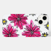 Coques Case-Mate iPhone Fleurs blanches et roses (Verso (horizontal))