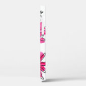 Coques Case-Mate iPhone Fleurs blanches et roses (Verso / Gauche)