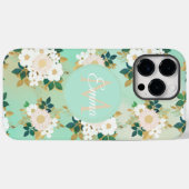 Coques Case-Mate iPhone Fleurs blanches romantiques Conception de l'aquare (Verso (horizontal))