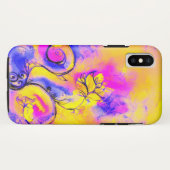Coques Case-Mate iPhone FLEURS BLANCHES rose jaune violet (Dos (Horizontal))