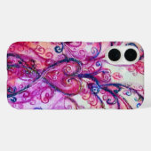 Coques Case-Mate iPhone FLEURS BLANCHES rose vif violet rouge violet (Verso (horizontal))