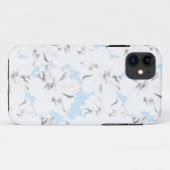 Coques Case-Mate iPhone Fleurs blanches sur bleu clair. (Dos (Horizontal))