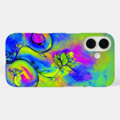 Coques Case-Mate iPhone FLEURS BLANCHES, Tourbillon Floral Jaune Vert Viol (Verso (horizontal))