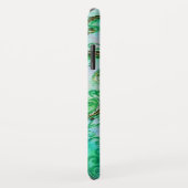 Coques Case-Mate iPhone FLEURS BLANCHES vert turquoise clair blanc (Dos/Droite)