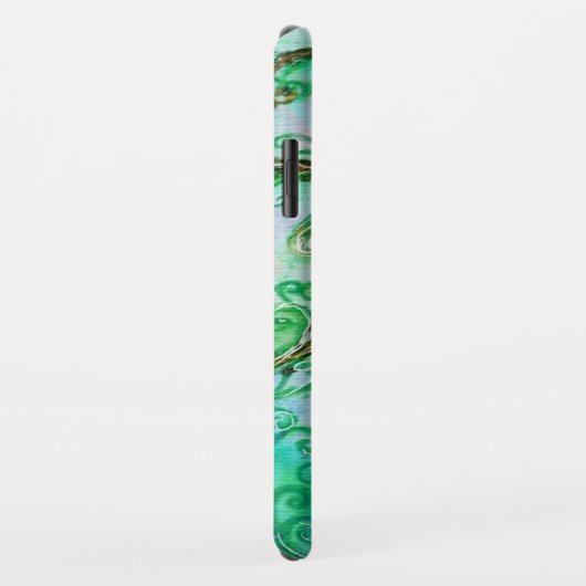 Coques Case-Mate iPhone FLEURS BLANCHES vert turquoise clair blanc (Dos/Droite)