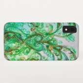 Coques Case-Mate iPhone FLEURS BLANCHES vert turquoise clair blanc (Dos (Horizontal))