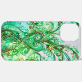 Coques Case-Mate iPhone FLEURS BLANCHES vert turquoise clair blanc (Verso / Droite)