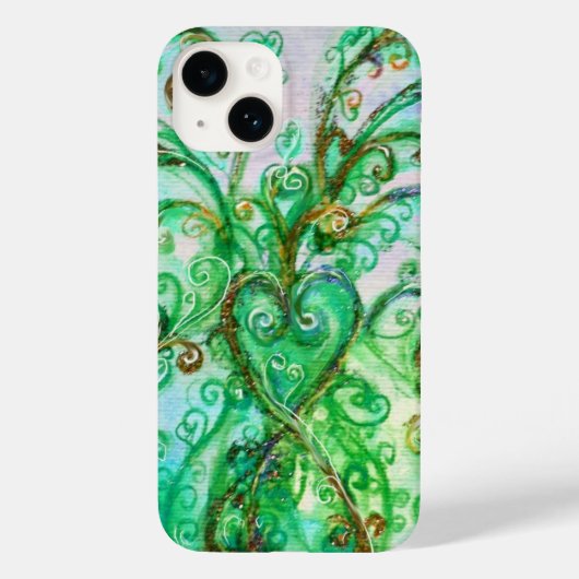 Coques Case-Mate iPhone FLEURS BLANCHES vert turquoise clair blanc (Verso)