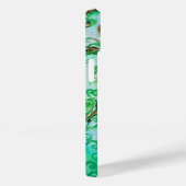 Coques Case-Mate iPhone FLEURS BLANCHES vert turquoise clair blanc (Verso / Droite)