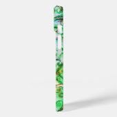 Coques Case-Mate iPhone FLEURS BLANCHES vert turquoise clair blanc (Verso / Gauche)