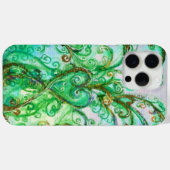 Coques Case-Mate iPhone FLEURS BLANCHES vert turquoise clair blanc (Verso (horizontal))