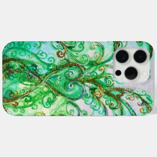 Coques Case-Mate iPhone FLEURS BLANCHES vert turquoise clair blanc (Verso (horizontal))