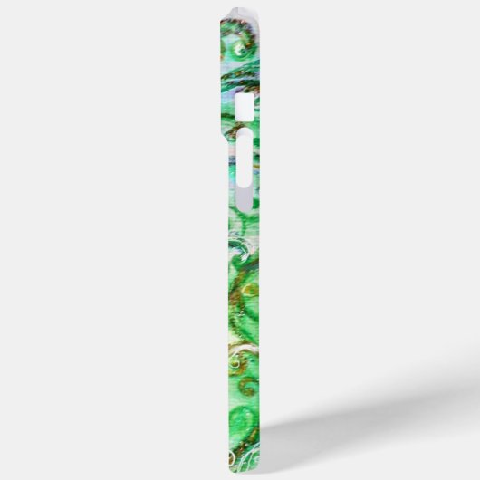 Coques Case-Mate iPhone FLEURS BLANCHES vert turquoise clair blanc (Verso / Gauche)