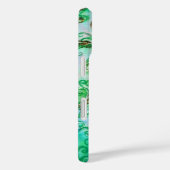 Coques Case-Mate iPhone FLEURS BLANCHES vert turquoise clair blanc (Verso / Droite)